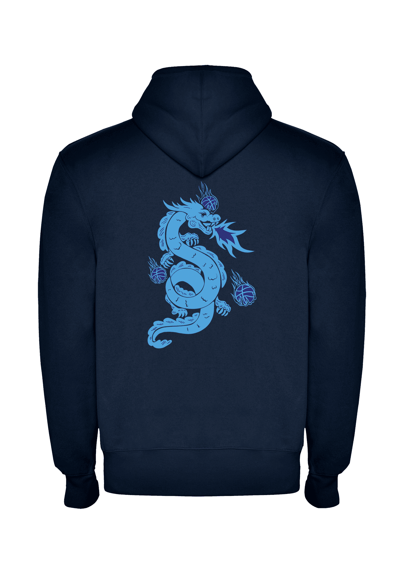 Sweat capuche avec fermeture zippée marine 056 Dragon Club Auvergne - DCA56-MONTBLANCMARINEONEALDOS